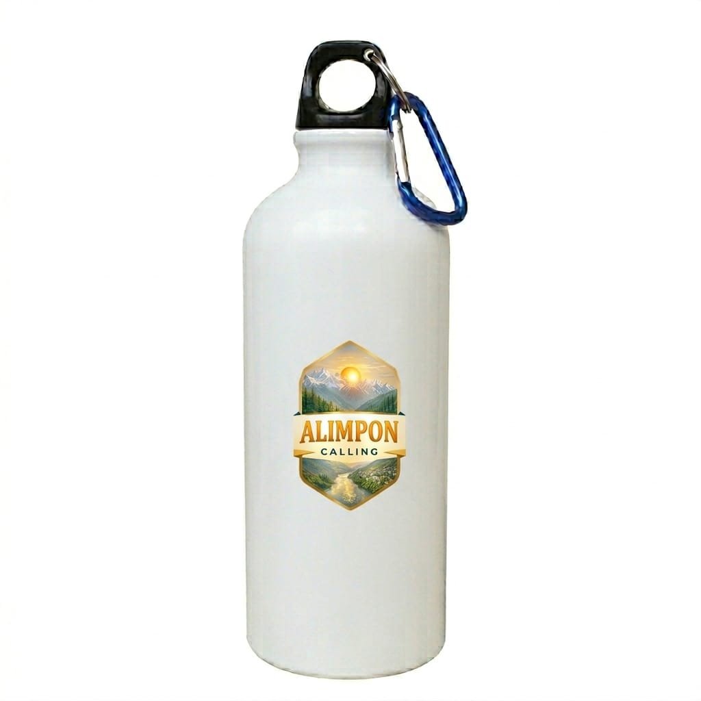 Premium Aluminium Water Bottle with Carabiner Clip – Kalimpong Calling Edition